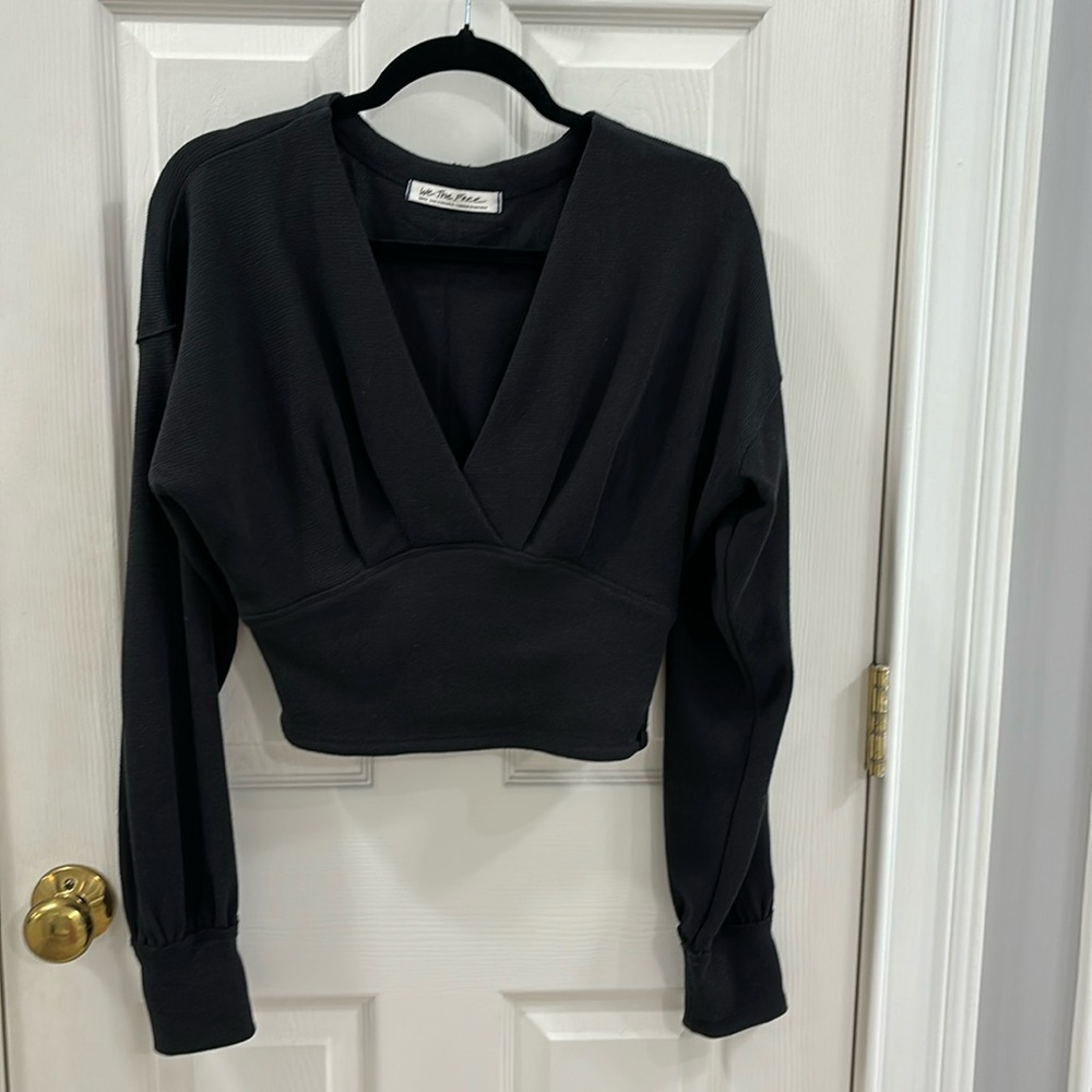 Cropped thermal v neck by Free People